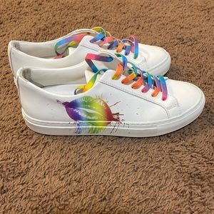 ANGELI FASHION RAINBOW SNEAKERS LEATHER RARE 9 9.5